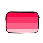 Pink Scarlet Gradient Stripes Pattern Apple MacBook Pro 13  Zipper Case Front