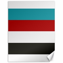 Dark Turquoise Deep Red Gray Elegant Striped Pattern Canvas 18  X 24   by yoursparklingshop