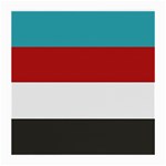 Dark Turquoise Deep Red Gray Elegant Striped Pattern Medium Glasses Cloth (2-Side) Front