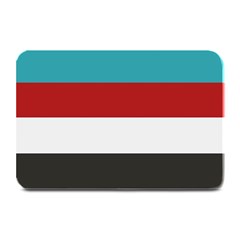 Dark Turquoise Deep Red Gray Elegant Striped Pattern Plate Mats by yoursparklingshop