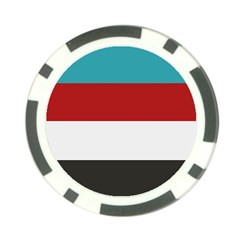 Dark Turquoise Deep Red Gray Elegant Striped Pattern Poker Chip Card Guard by yoursparklingshop