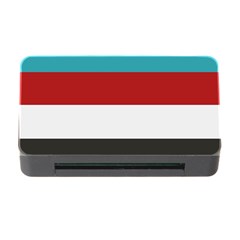 Dark Turquoise Deep Red Gray Elegant Striped Pattern Memory Card Reader With Cf by yoursparklingshop