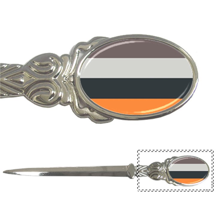 Orange Sand Charcoal Stripes Pattern Striped Elegant Letter Openers