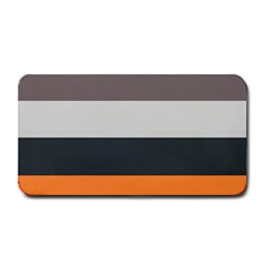 Orange Sand Charcoal Stripes Pattern Striped Elegant Medium Bar Mats by yoursparklingshop