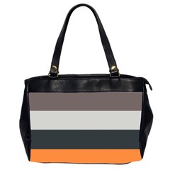 Orange Sand Charcoal Stripes Pattern Striped Elegant Office Handbags (2 Sides)  by yoursparklingshop