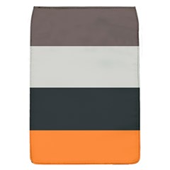 Orange Sand Charcoal Stripes Pattern Striped Elegant Flap Covers (l)  by yoursparklingshop