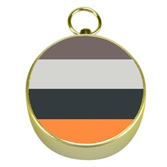 Orange Sand Charcoal Stripes Pattern Striped Elegant Gold Compasses by yoursparklingshop