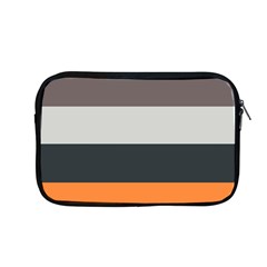 Orange Sand Charcoal Stripes Pattern Striped Elegant Apple Macbook Pro 13  Zipper Case