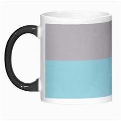 Blue Gray Striped Pattern Horizontal Stripes Morph Mugs by yoursparklingshop