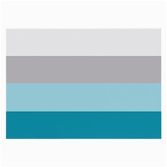 Blue Gray Striped Pattern Horizontal Stripes Large Glasses Cloth (2-side) by yoursparklingshop