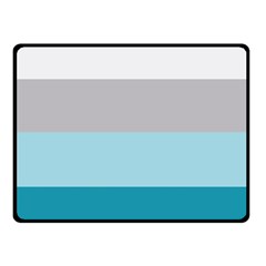 Blue Gray Striped Pattern Horizontal Stripes Fleece Blanket (small) by yoursparklingshop