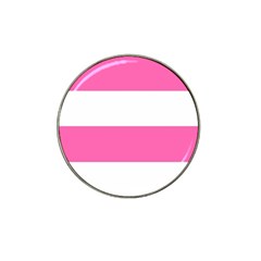 Horizontal Pink White Stripe Pattern Striped Hat Clip Ball Marker by yoursparklingshop