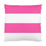 Horizontal Pink White Stripe Pattern Striped Standard Cushion Case (Two Sides) Back