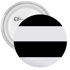 Black And White Striped Pattern Stripes Horizontal 3  Buttons