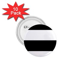 Black And White Striped Pattern Stripes Horizontal 1.75  Buttons (10 pack)