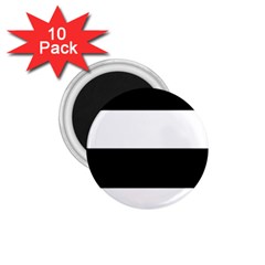 Black And White Striped Pattern Stripes Horizontal 1.75  Magnets (10 pack) 