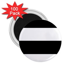 Black And White Striped Pattern Stripes Horizontal 2.25  Magnets (100 pack) 