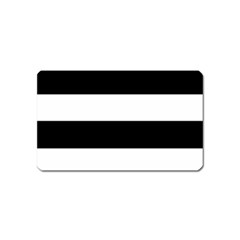 Black And White Striped Pattern Stripes Horizontal Magnet (Name Card)