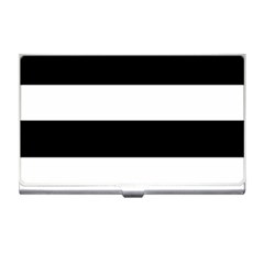 Black And White Striped Pattern Stripes Horizontal Business Card Holders