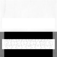 Black And White Striped Pattern Stripes Horizontal Rectangular Jigsaw Puzzl