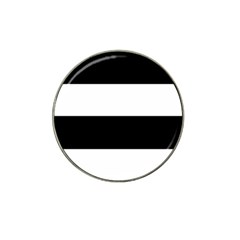 Black And White Striped Pattern Stripes Horizontal Hat Clip Ball Marker (4 pack)