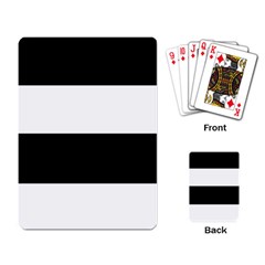 Black And White Striped Pattern Stripes Horizontal Playing Card