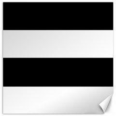 Black And White Striped Pattern Stripes Horizontal Canvas 12  x 12  