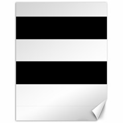 Black And White Striped Pattern Stripes Horizontal Canvas 12  x 16  