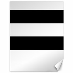 Black And White Striped Pattern Stripes Horizontal Canvas 36  x 48  