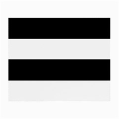 Black And White Striped Pattern Stripes Horizontal Small Glasses Cloth (2-Side)