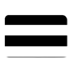 Black And White Striped Pattern Stripes Horizontal Plate Mats