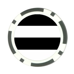 Black And White Striped Pattern Stripes Horizontal Poker Chip Card Guard