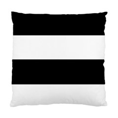 Black And White Striped Pattern Stripes Horizontal Standard Cushion Case (Two Sides)