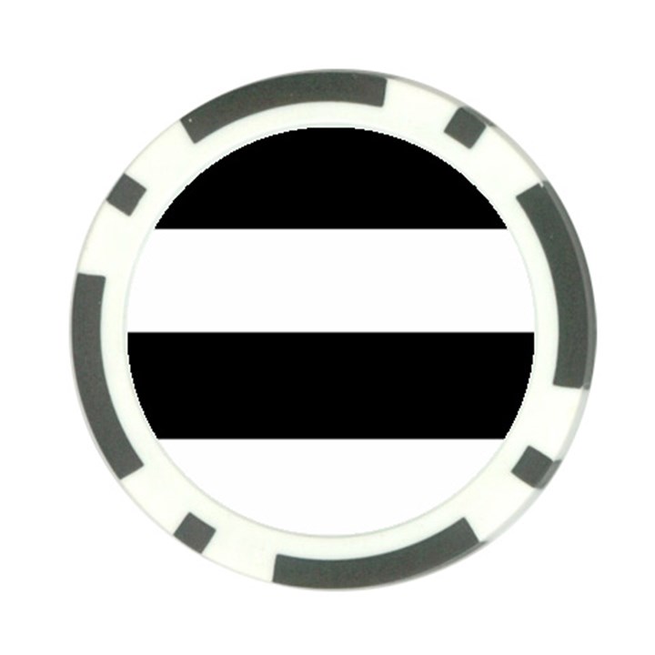 Black And White Striped Pattern Stripes Horizontal Poker Chip Card Guard (10 pack)