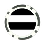 Black And White Striped Pattern Stripes Horizontal Poker Chip Card Guard (10 pack) Back