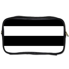 Black And White Striped Pattern Stripes Horizontal Toiletries Bags