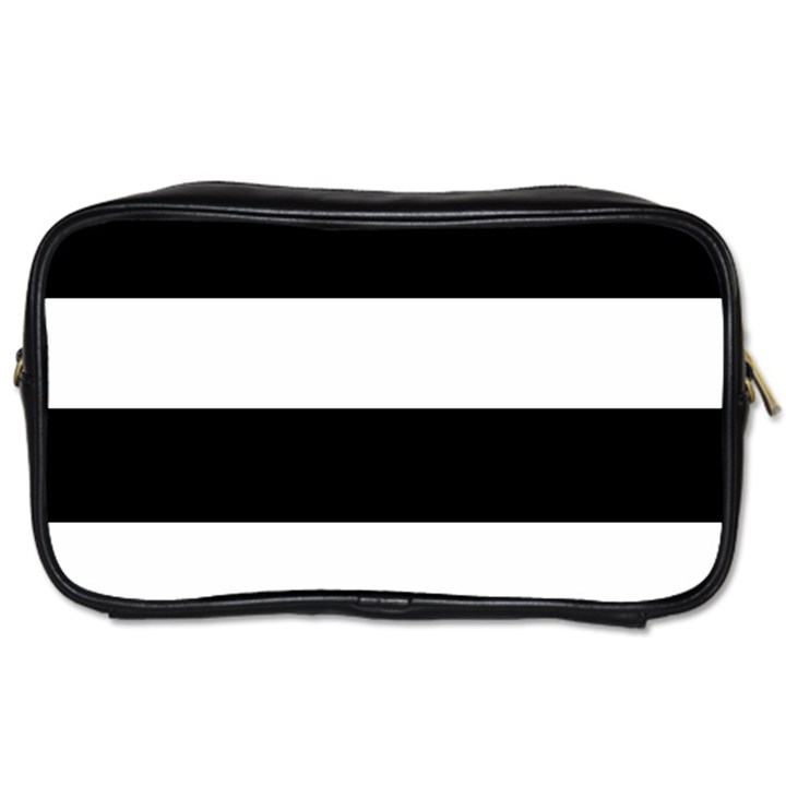 Black And White Striped Pattern Stripes Horizontal Toiletries Bags 2-Side