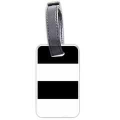 Black And White Striped Pattern Stripes Horizontal Luggage Tags (one Side)  by yoursparklingshop