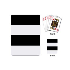 Black And White Striped Pattern Stripes Horizontal Playing Cards (Mini) 