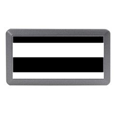 Black And White Striped Pattern Stripes Horizontal Memory Card Reader (Mini)