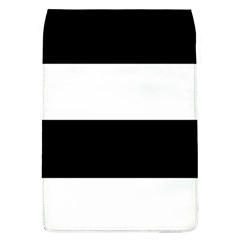 Black And White Striped Pattern Stripes Horizontal Flap Covers (L) 