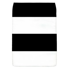 Black And White Striped Pattern Stripes Horizontal Flap Covers (S) 