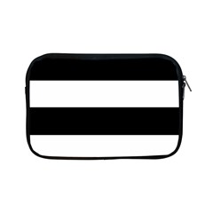 Black And White Striped Pattern Stripes Horizontal Apple iPad Mini Zipper Cases