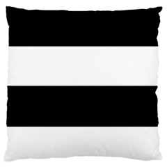 Black And White Striped Pattern Stripes Horizontal Standard Flano Cushion Case (One Side)