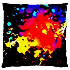 Colorfulpaintsptter Large Flano Cushion Case (one Side) by flipstylezfashionsLLC