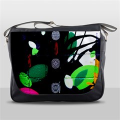 Graffiti On Green And Pink Designs Messenger Bags by flipstylezfashionsLLC