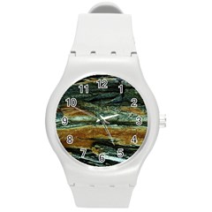 Tree In Highland Park Round Plastic Sport Watch (m) by bestdesignintheworld