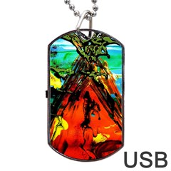 Camping 5 Dog Tag Usb Flash (one Side)