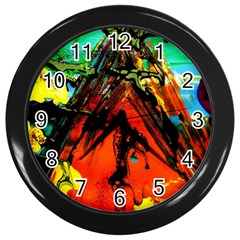 Camping 5 Wall Clocks (black) by bestdesignintheworld