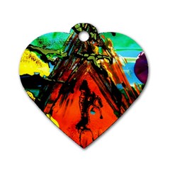 Camping 5 Dog Tag Heart (two Sides)